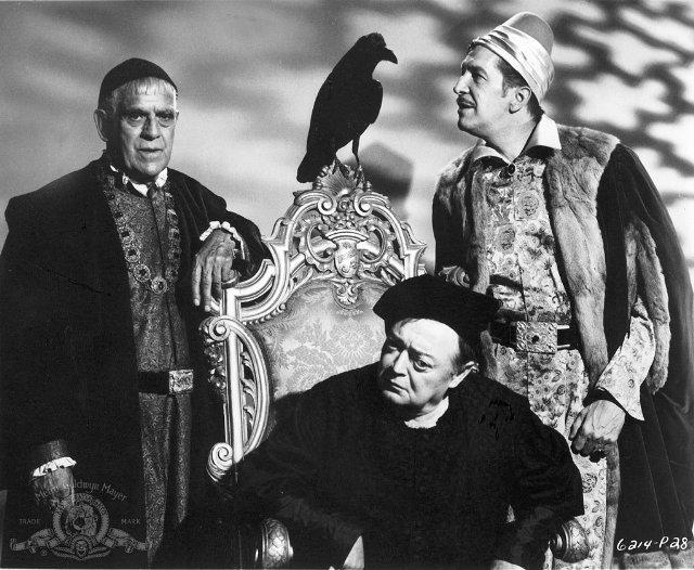 Vincent Price, Boris Karloff, Peter Lorre, Poe, A holló